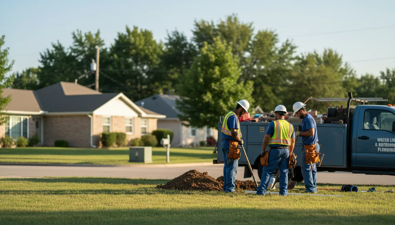 Residential water line and bathroom plumbing service in Pioneer, LA